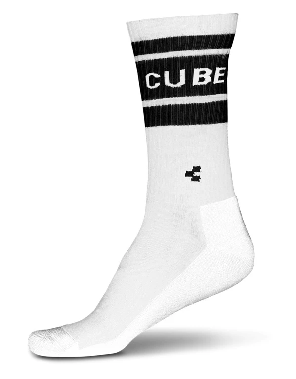 Cube After Race High Cut Socks - Black/White 2 Cube After Race High Cut Socks - Black/White - Image 2