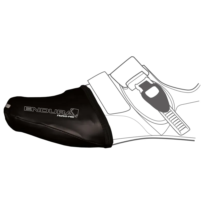 Endura FS260 Pro Slick Cycling Toe Cover - Black 1 Endura FS260 Pro Slick Cycling Toe Cover - Black