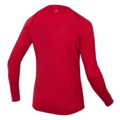 Endura BaaBaa Blend Men's Long Sleeve Baselayer - Rust Red -Sportfu Bike Gear Shop e3183rr back lg