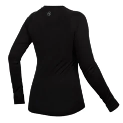 Endura BaaBaa Blend Women's Long Sleeve Baselayer - Black 6 Endura BaaBaa Blend Women's Long Sleeve Baselayer - Black -Sportfu Bike Gear Shop e6165bk back lg