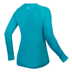 Endura BaaBaa Blend Women's Long Sleeve Baselayer - Paific Blue -Sportfu Bike Gear Shop e6165bp back lg