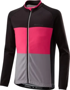 Madison Sportive Youth Long Sleeve Thermal Jersey - Black/Pink