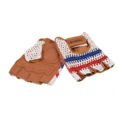 Passport Crochet Back Cycling Mitts - Cream