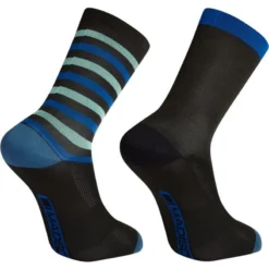 Madison Sportive Long Socks Twin Pack - Black/Black Stripe -Sportfu Bike Gear Shop mcl22s203 01