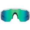 Madison Cipher Glasses - Matt White - Green Mirror Lens