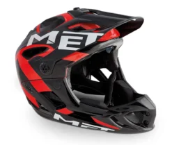 Met Parachute Full Face Helmet - Red/Black