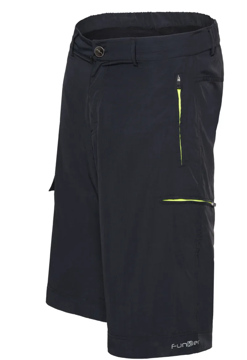 Funkier Adventure MTB Baggy Shorts Integrated Liner - Black 1 Funkier Adventure MTB Baggy Shorts Integrated Liner - Black