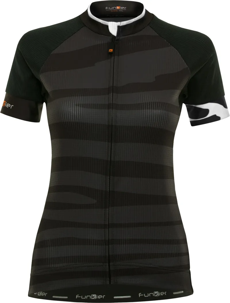 Funkier Prima Pro Ladies Short Sleeve Jersey - Black Wave 2 Funkier Prima Pro Ladies Short Sleeve Jersey - Black Wave - Image 2