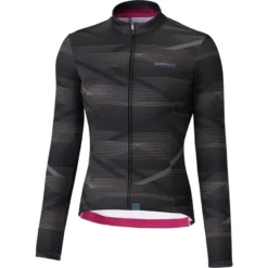 Shimano Kaede Women's Thermal Long Sleeve Jersey - Black/Grey