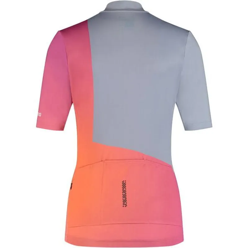 Shimano Sumire Women's Short Sleeve Jersey - Blue/Green 3 Shimano Sumire Women's Short Sleeve Jersey - Blue/Green - Image 3