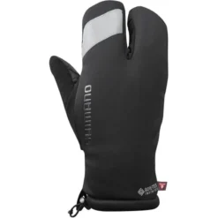 Shimano Infinium Primaloft 2x2 Windproof Long Finger Gloves - Black