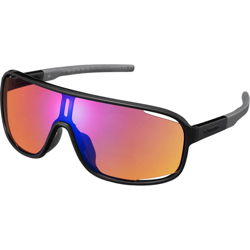 Shimano Technium Sunglasses - Black Frame/Orange Blue Mirror Lens 1 Shimano Technium Sunglasses - Black Frame/Orange Blue Mirror Lens