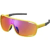 Shimano Technium Sunglasses - Yellow Frame/Orange Blue Mirror Lens