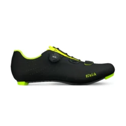 Fizik R5 Tempo Overcurve Road Shoes - Black/Black -Sportfu Bike Gear Shop tempo r5 overcurve black yellow fluo side 19