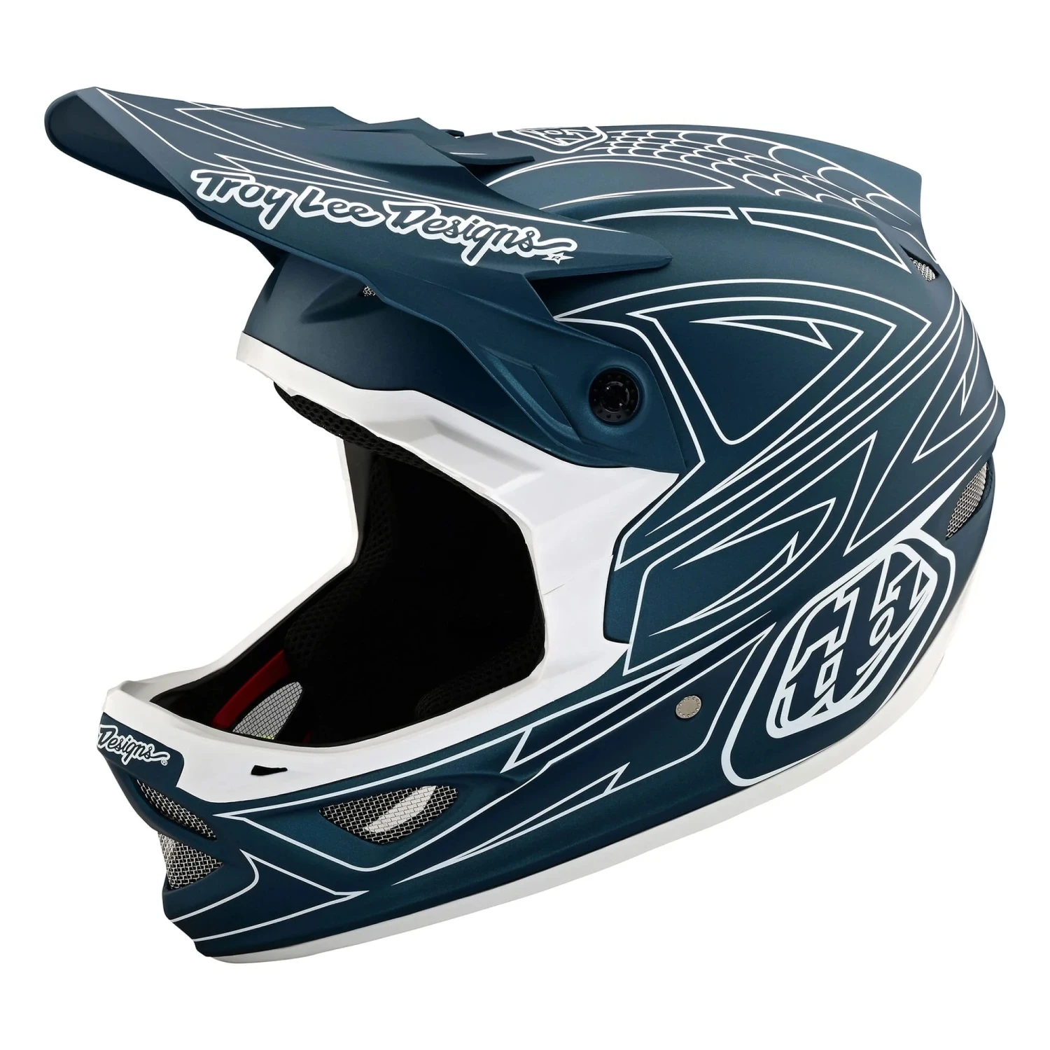 Troy Lee Designs D3 Fiberlite Full Face Helmet - Slant Grey 3 Troy Lee Designs D3 Fiberlite Full Face Helmet - Slant Grey - Image 3