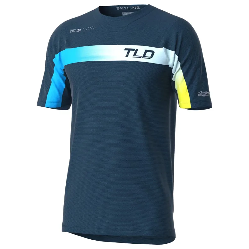 Troy Lee Designs Skyline Men's Short Sleeve Jersey - Jet Fuel Slate Blue 3 Troy Lee Designs Skyline Men's Short Sleeve Jersey - Jet Fuel Slate Blue - Image 3