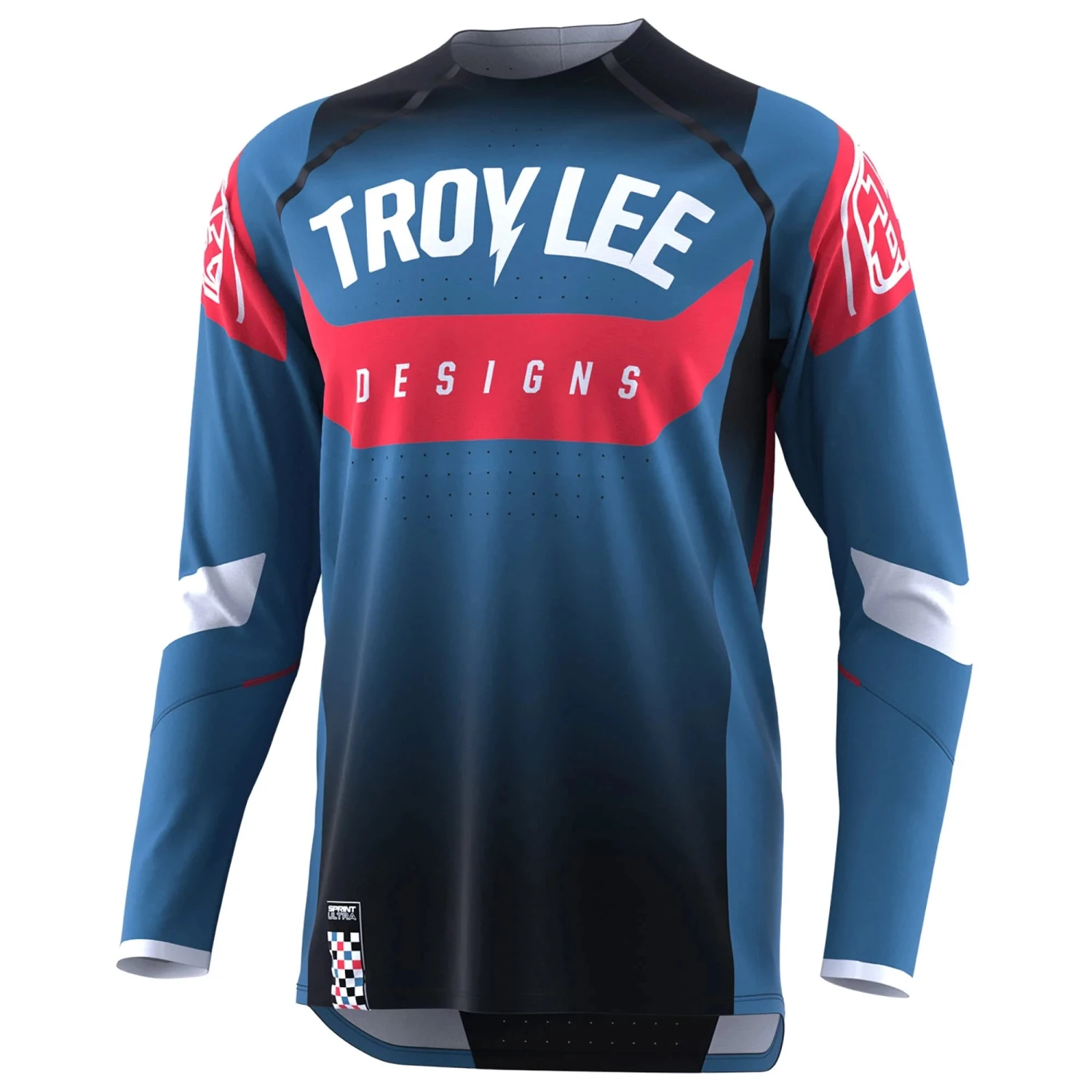 Troy Lee Designs Sprint Ultra Men's Long Sleeve Jersey - Arc White/Marine 3 Troy Lee Designs Sprint Ultra Men's Long Sleeve Jersey - Arc White/Marine - Image 3
