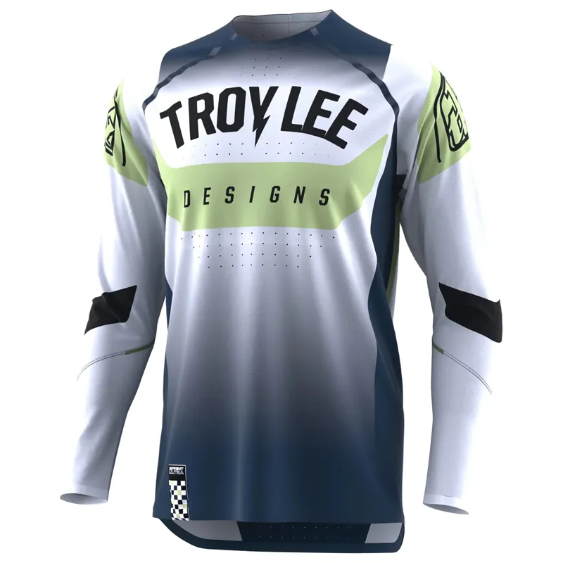Troy Lee Designs Sprint Ultra Men's Long Sleeve Jersey - Arc White/Marine 1 Troy Lee Designs Sprint Ultra Men's Long Sleeve Jersey - Arc White/Marine
