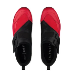 Fizik R4 Transiro Triathlon Shoes - Black/Red -Sportfu Bike Gear Shop transiro r4 powerstrap black red top